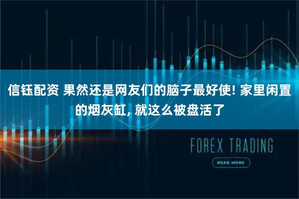 信钰配资 果然还是网友们的脑子最好使! 家里闲置的烟灰缸, 就这么被盘活了