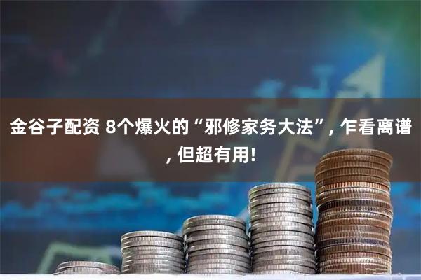 金谷子配资 8个爆火的“邪修家务大法”, 乍看离谱, 但超有用!